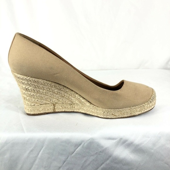 J.Crew Women's Canvas Espadrille Wedge Heel Size 9 A1244 Jute Sole - Picture 7 of 11